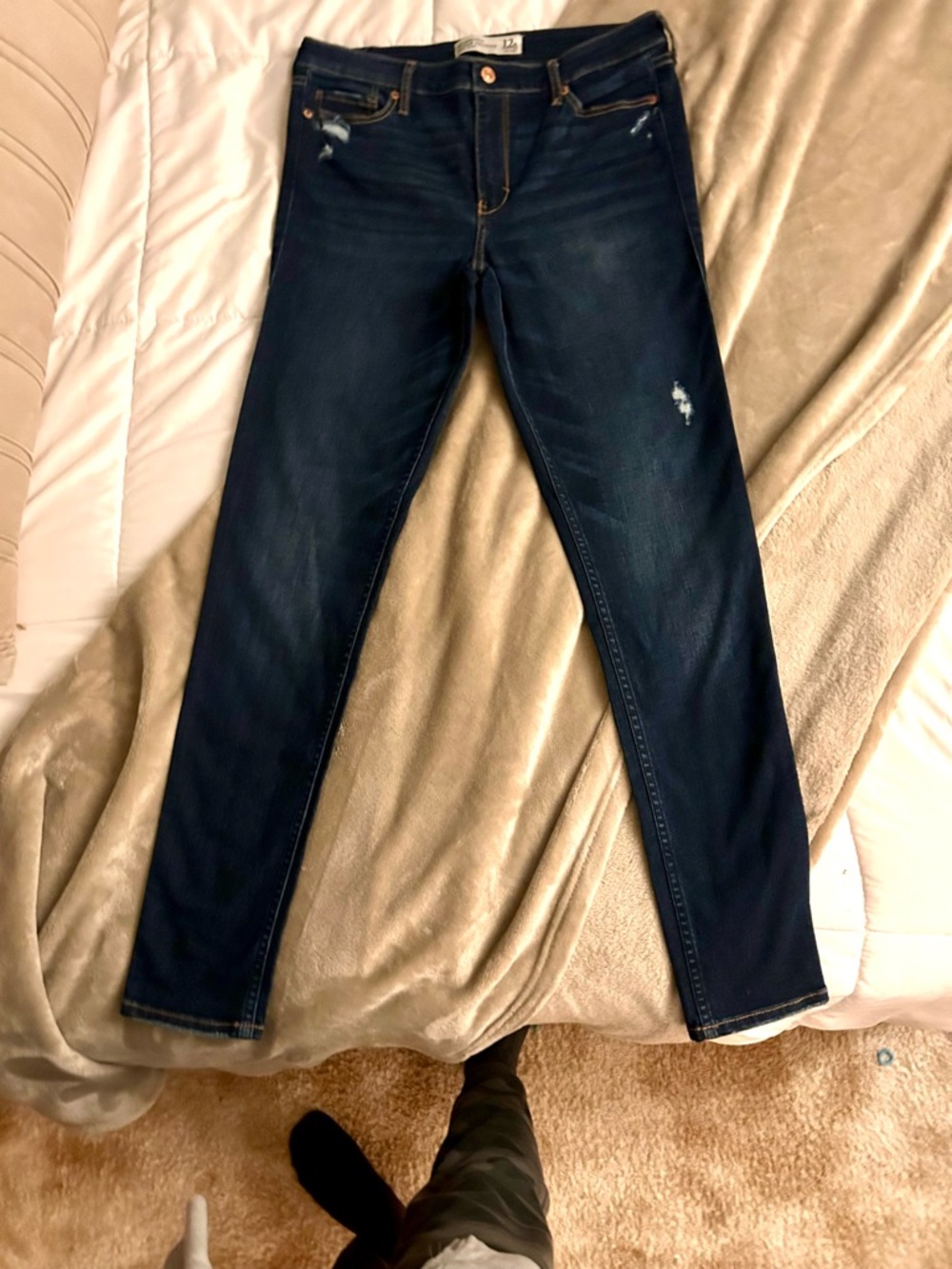 Dark Blue Women's Skinny Jeans - Classic Stretch Denim